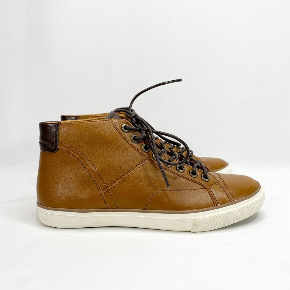 COACH Pete Soft Port Leather Sneaker 7.5 M Brown - Picture 8 of 8